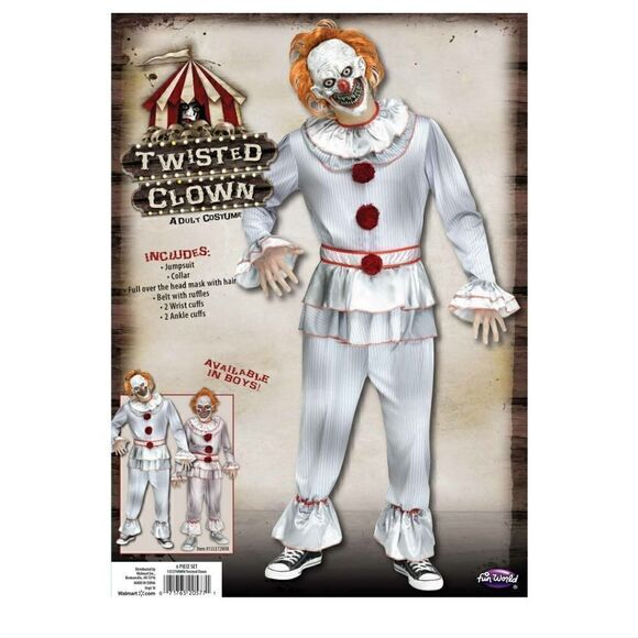 NWT Boy's Halloween Costume "IT" Clown Pennywise, Size S 6/7 - Picture 3 of 10
